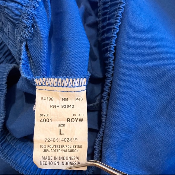 Cherokee workwear elastic waist scrub pants. Size L. Royal Blue - Picture 4 of 8